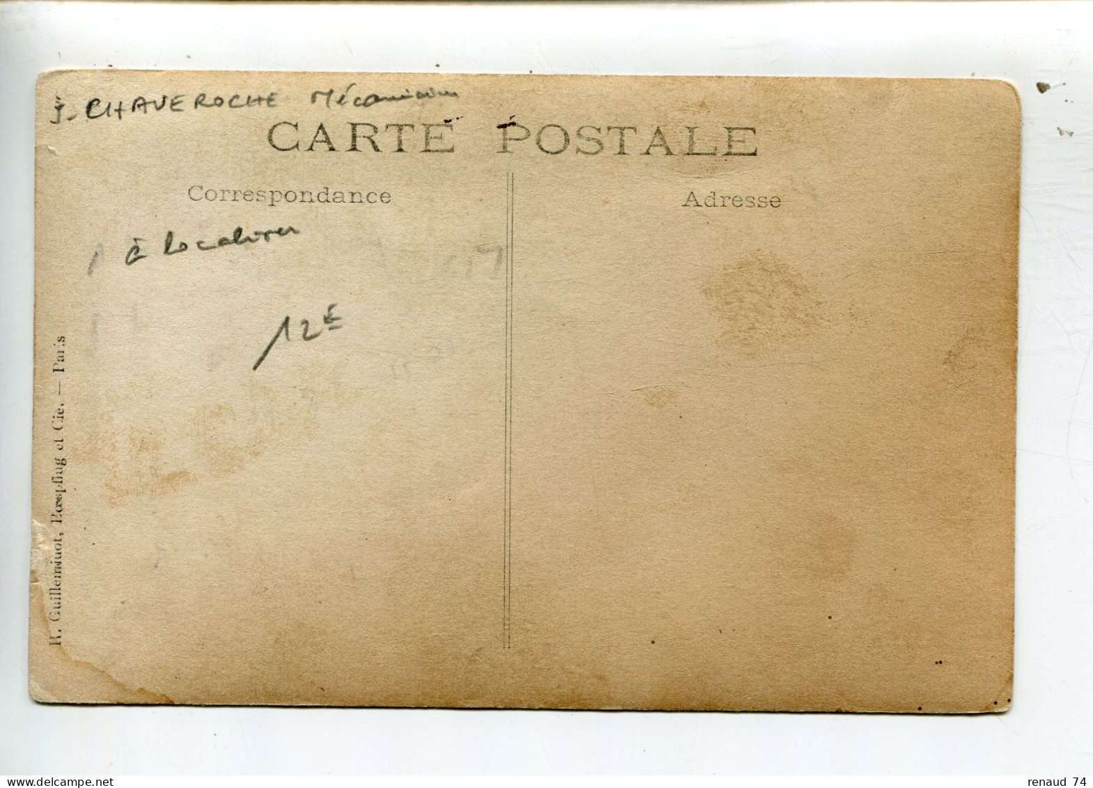 A Identifier Carte Photo France Atelier De Mécanique Chaveroche Mécaniciens - Da Identificare