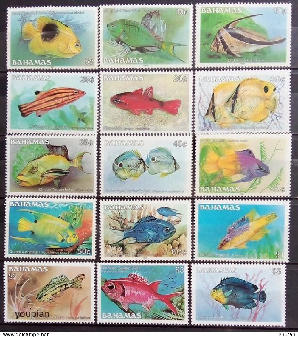 Bahamas 1986, Fish, MNH Stamps Set - Bahamas (1973-...)