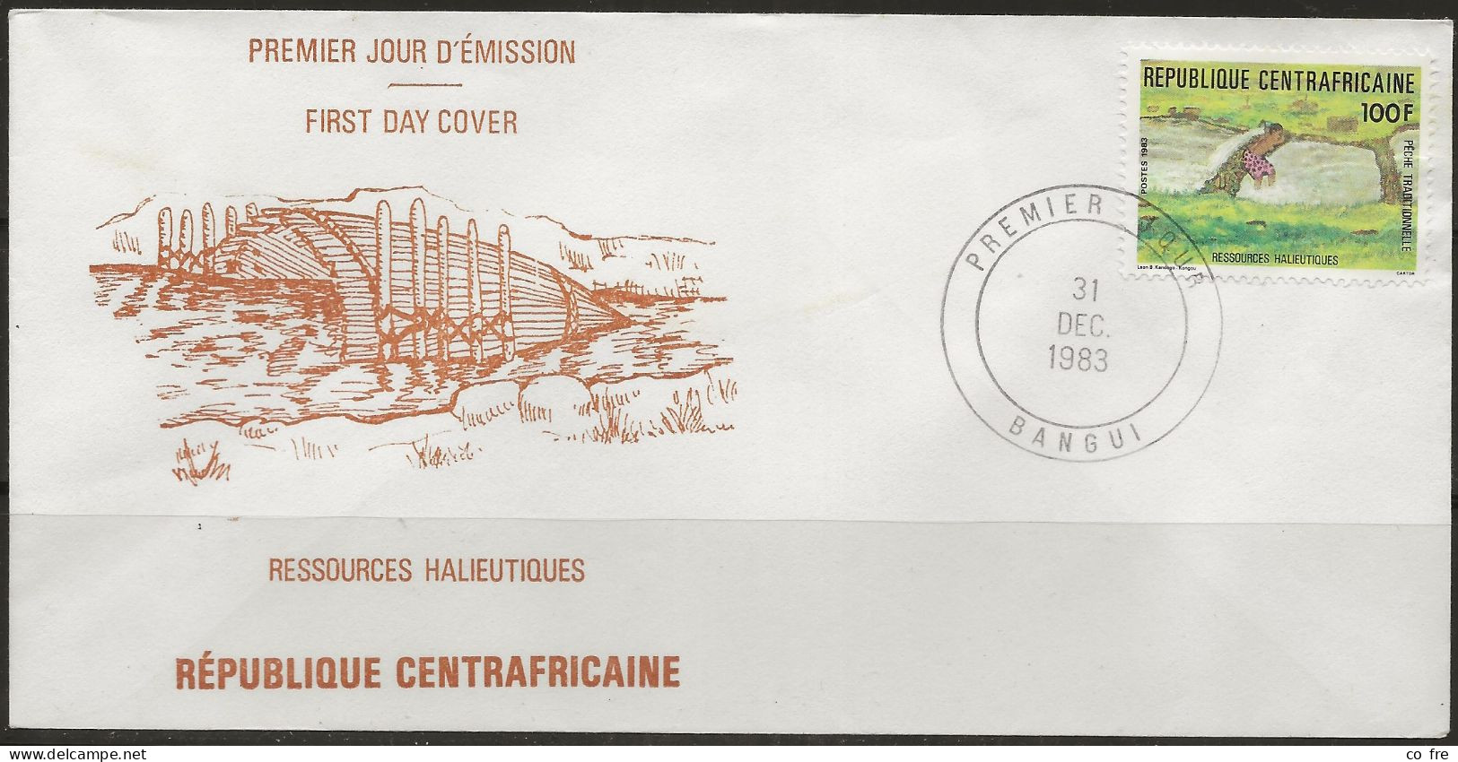 République Centrafricaine, Envelope 1er Jour (FDC) Du N°596 (ref.2) - República Centroafricana