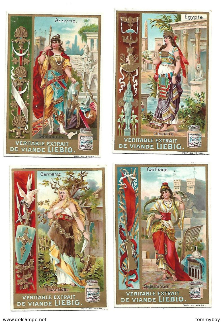 S 514, Liebig 6 Cards, Femmes Celèbres De La Antiquite - Liebig