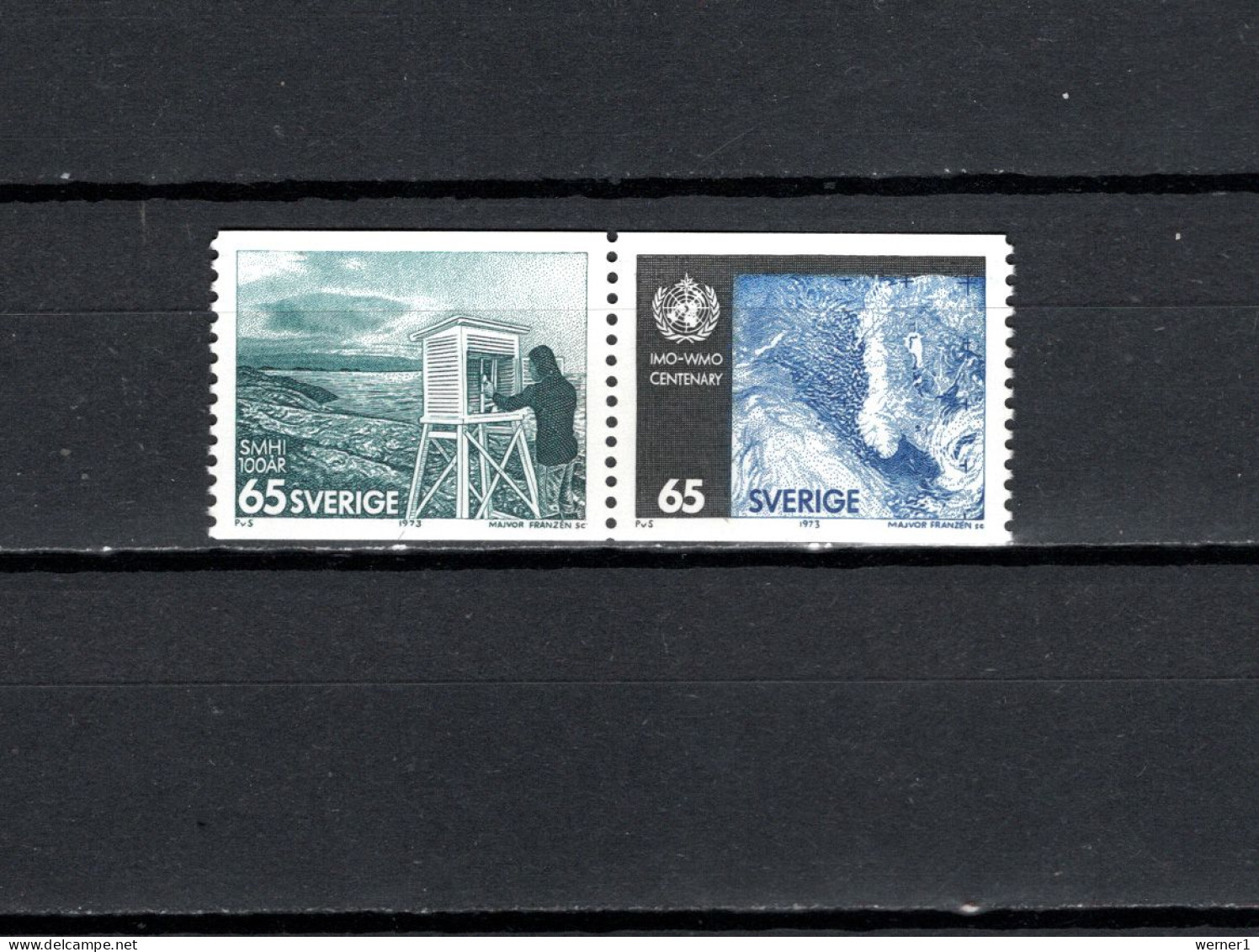 Sweden 1973 Space, Meteorology Set Of 2 MNH - Europa