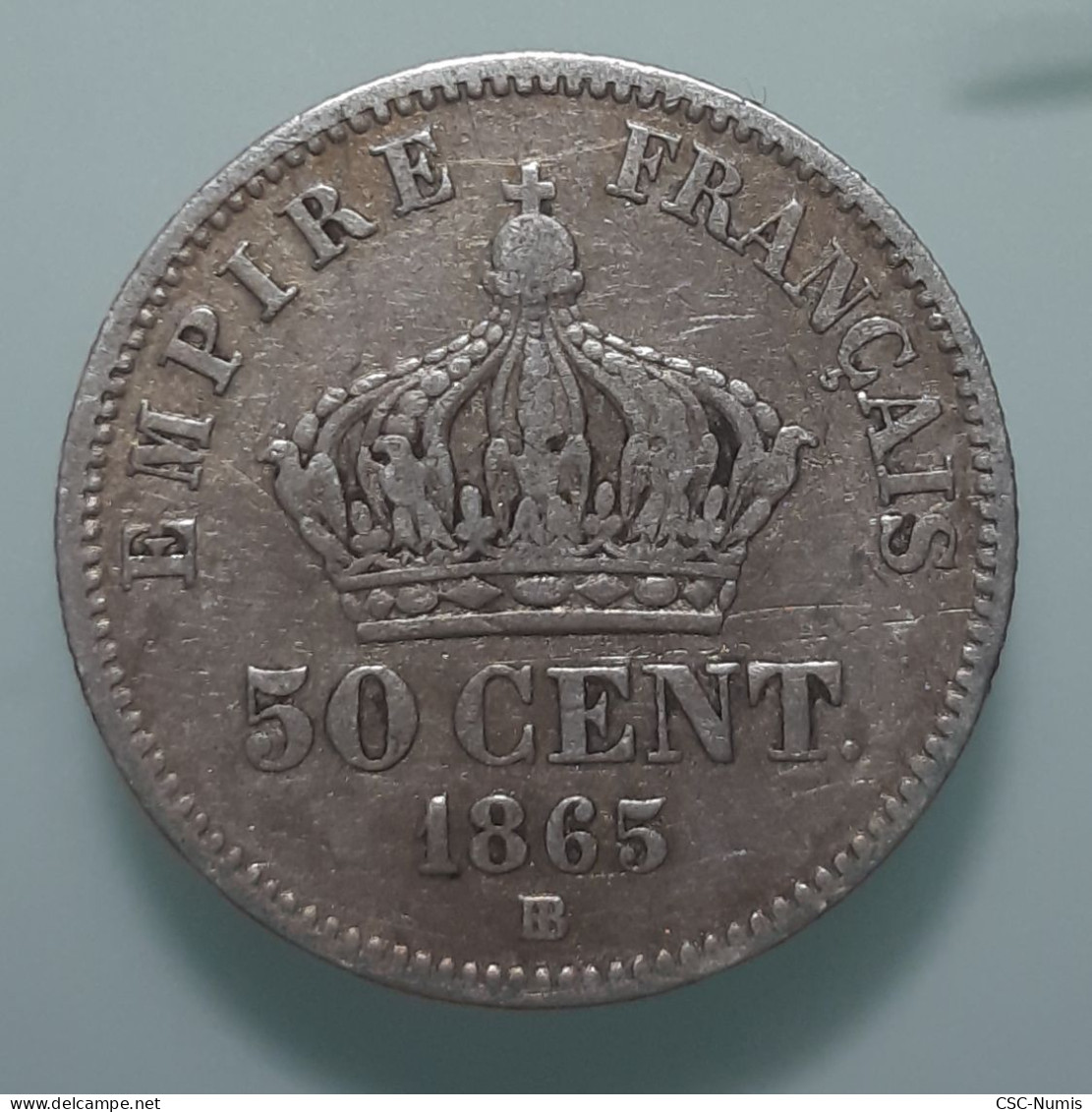 (CG#043) - Napoléon III - 50 Centimes 1865 BB, Strasbourg - 50 Centimes