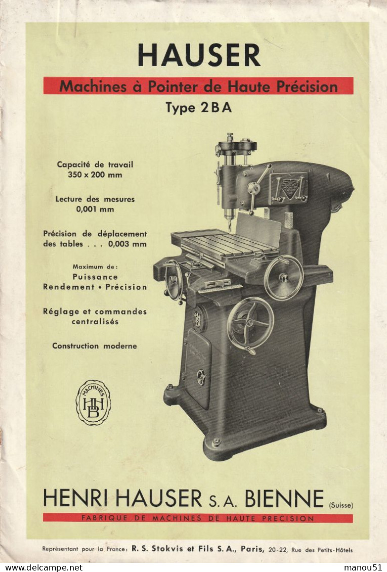 MACHINES-OUTILS  HAUSER - Other & Unclassified