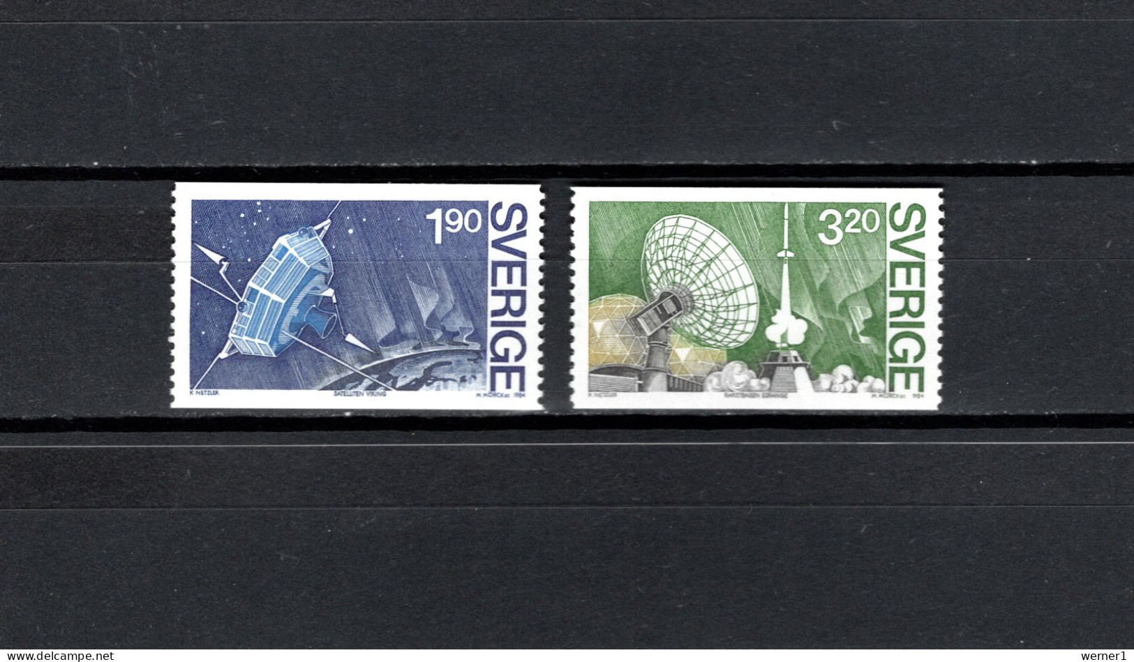 Sweden 1984 Space, Viking Project Set Of 2 MNH - Europe