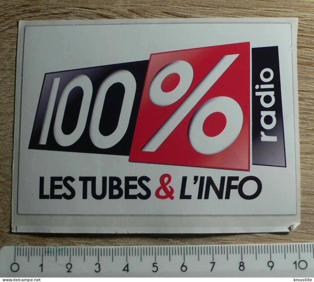 AUTOCOLLANT 100 % RADIO - LES TUBES ET L'INFO - Aufkleber