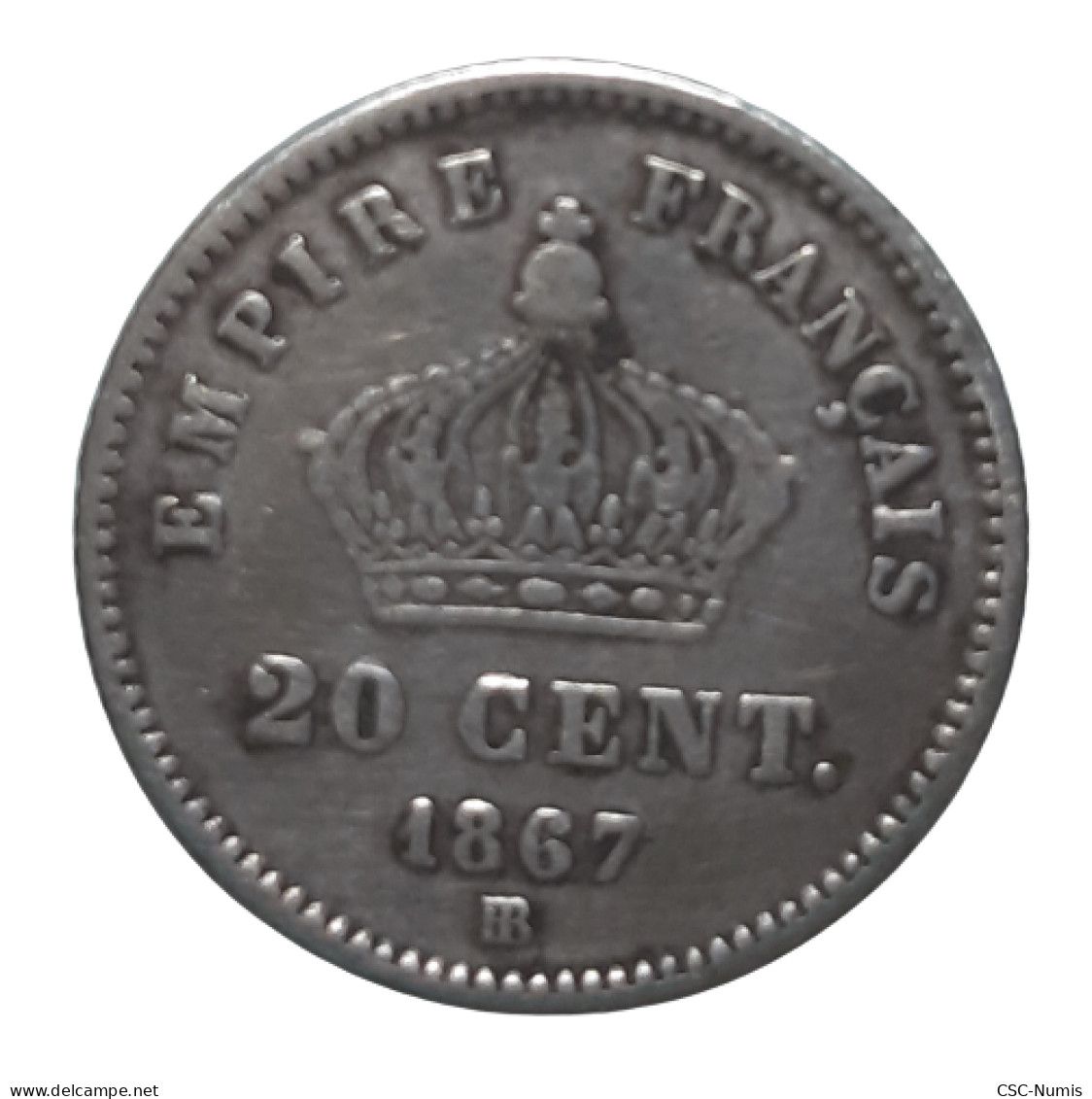 (CG#048) - Napoléon III - 20 Centimes 1867 BB, Strasbourg - 20 Centimes