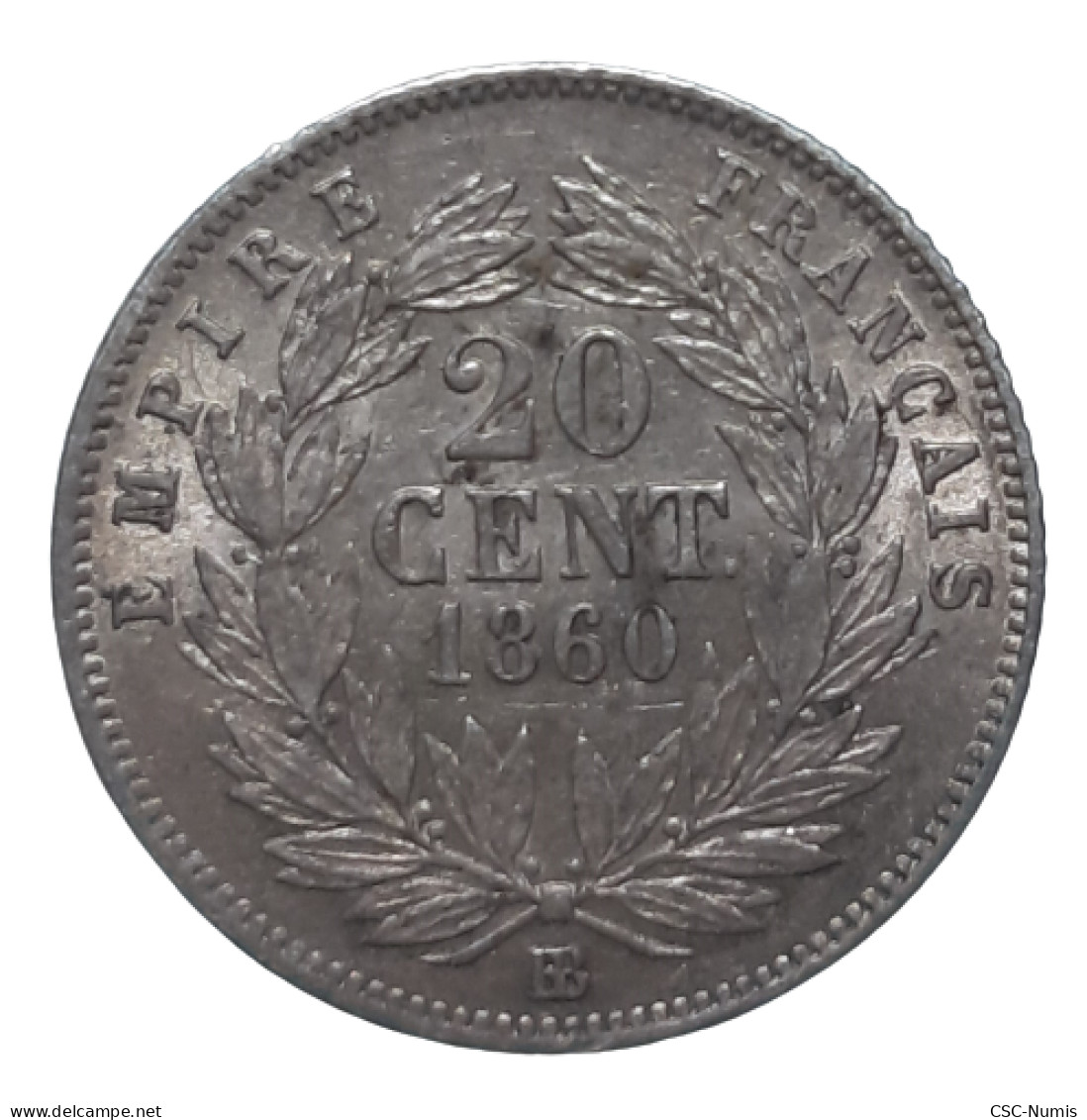 (CG#050) - Napoléon III - 20 Centimes 1860 BB, Strasbourg - 20 Centimes