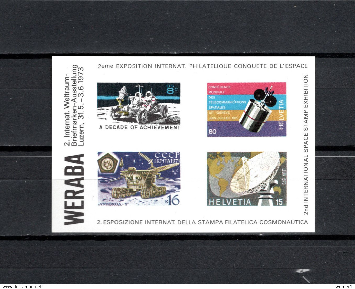 Switzerland 1973 Space, WEREBA Vignette MNH - Europa