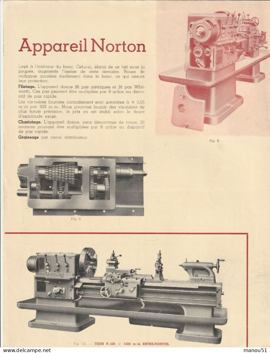 MACHINES-OUTILS - Tours Nouveau Progrès LE PROGRES INDUSTRIEL - Altri & Non Classificati