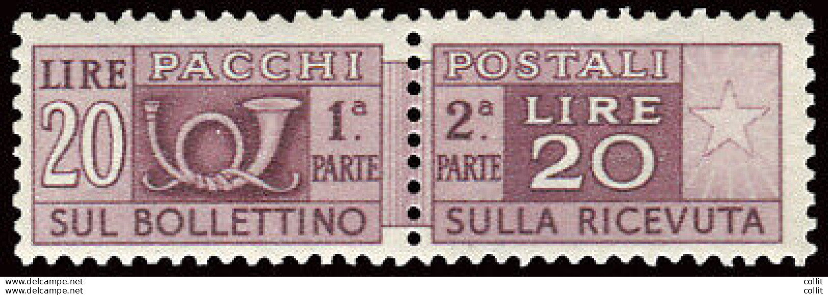 Trieste Pacchi Postali Lire 20 Soprastampa In Albino - Mint/hinged