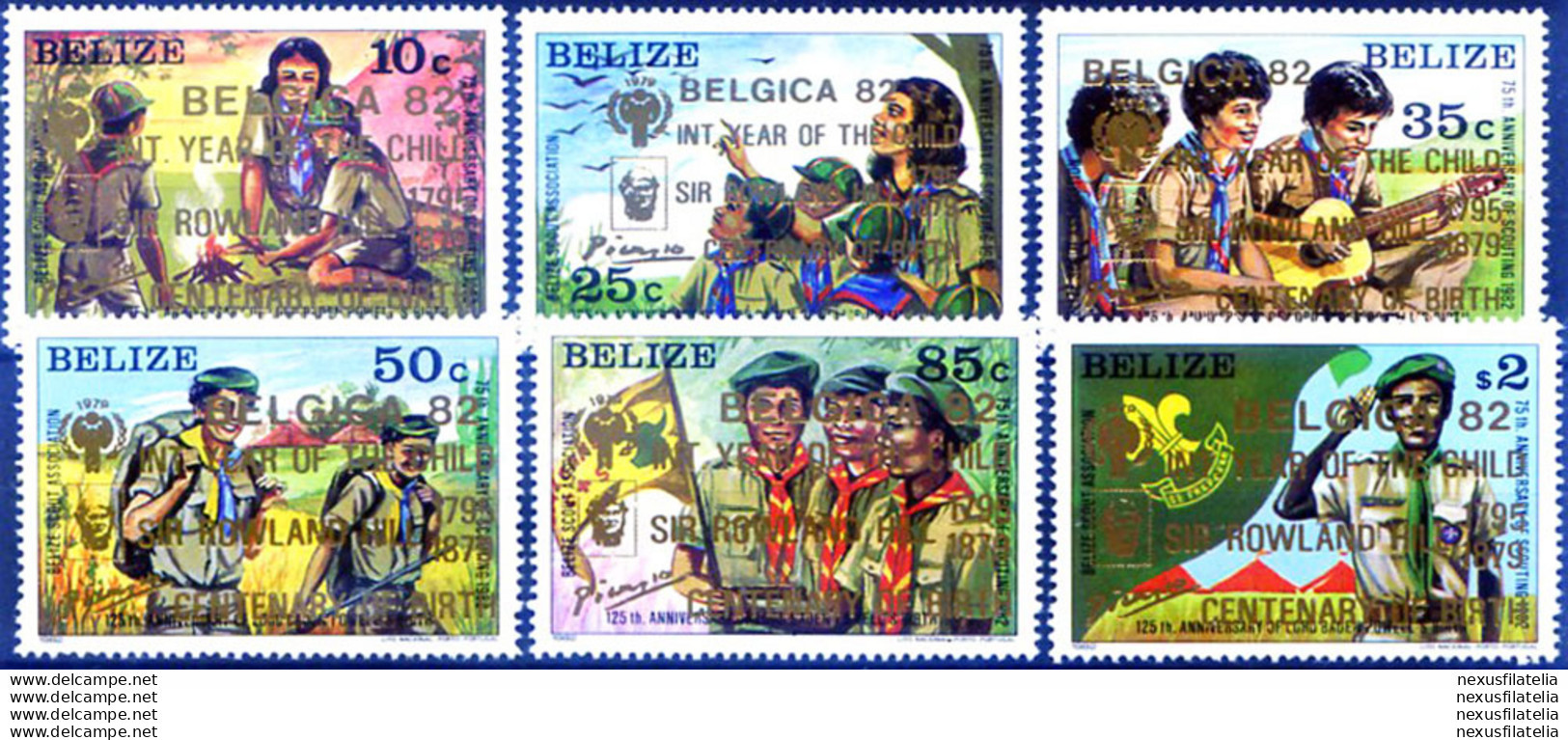 "Belgica 82" E Rowland Hill. - Belice (1973-...)