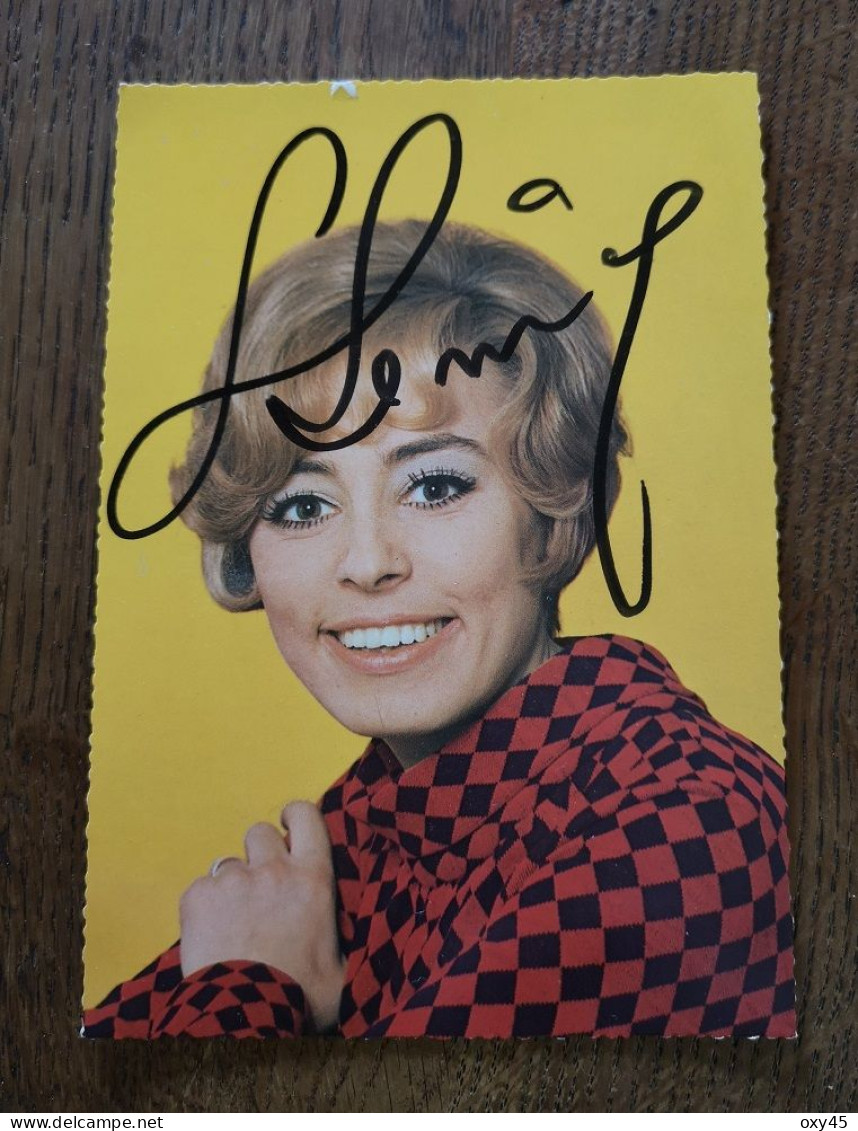 Carte Pub Artiste - Georgette Lemaire - Italcolor + Autographe Dédicace - Cantanti E Musicisti