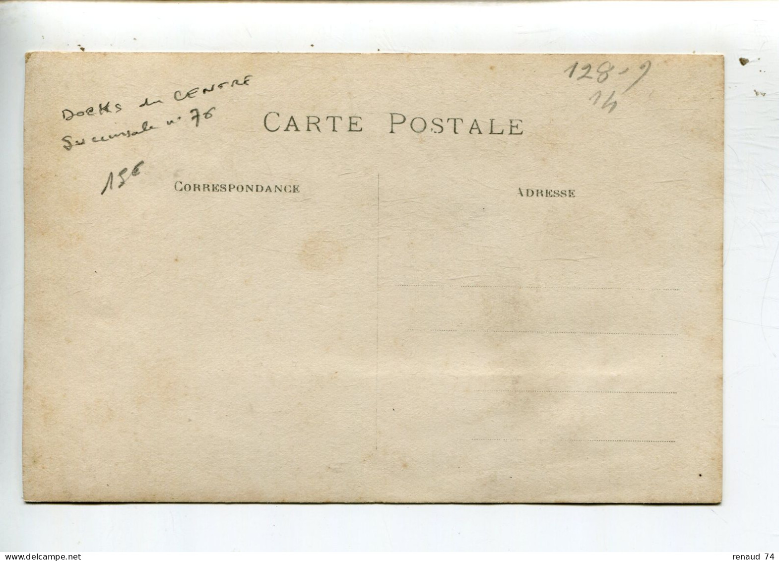 A Identifier Carte Photo France Docks Du Centre Succursale N°76 - To Identify