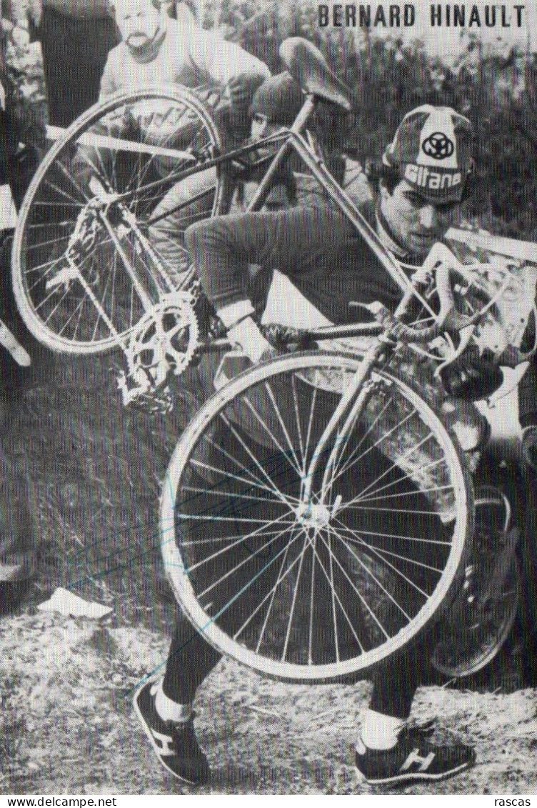 CYCLISME - PHOTO DEDICACEE DU CYCLISTE FRANCAIS BERNARD HINAULT - CYCLO CROSS AUBERVILLIERS 1979 - Football