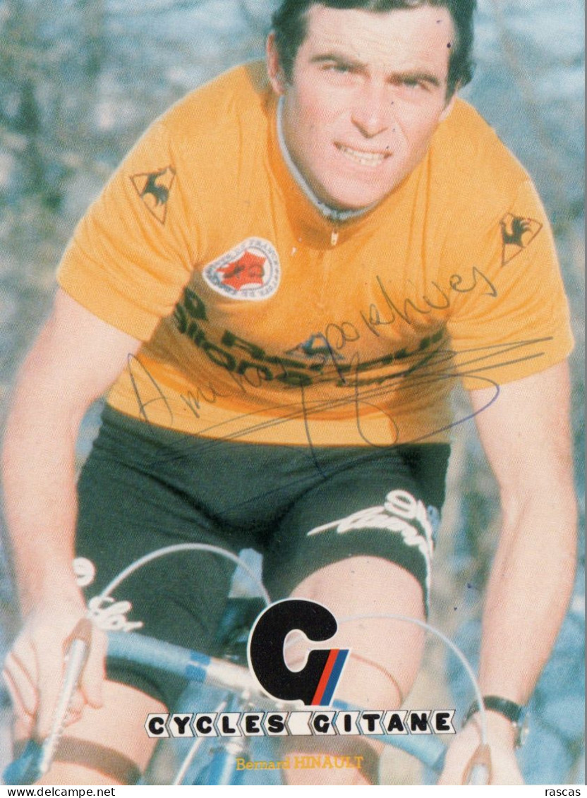 CYCLISME - PHOTO DEDICACEE DU CYCLISTE FRANCAIS BERNARD HINAULT - Football