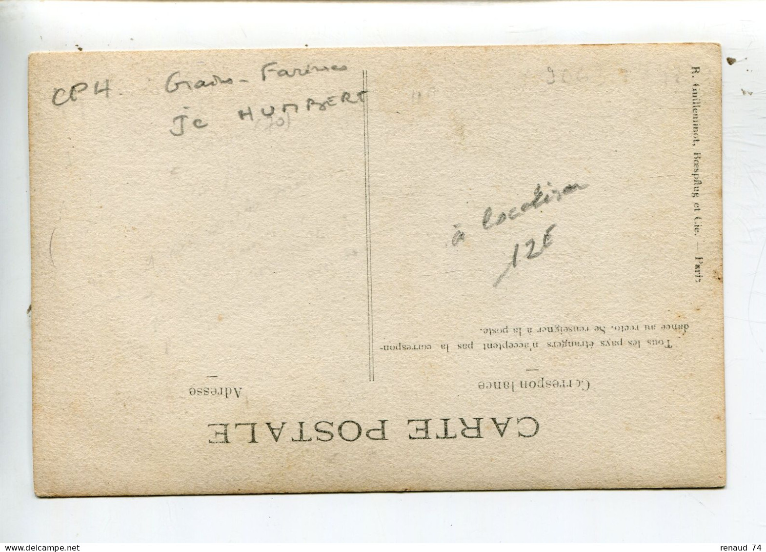 A Identifier Carte Photo France Grains Farine JC Humbert - To Identify