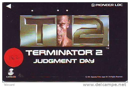 Telecarte Japonaise (182) * TERMINATOR 2 *  SCHWARZENEGGER * Telefonkarte Japan  Film - Cinema - Movie - Kino - Cine