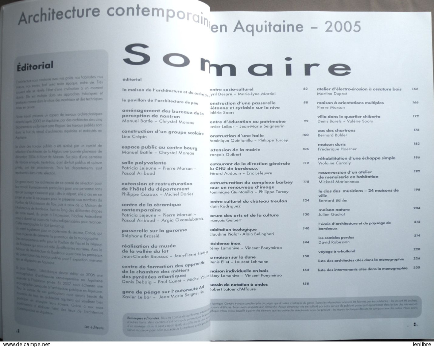 ARCHITECTURE CONTEMPORAINE En AQUITAINE. Editions L’Archithèque. 2005. - Aquitaine