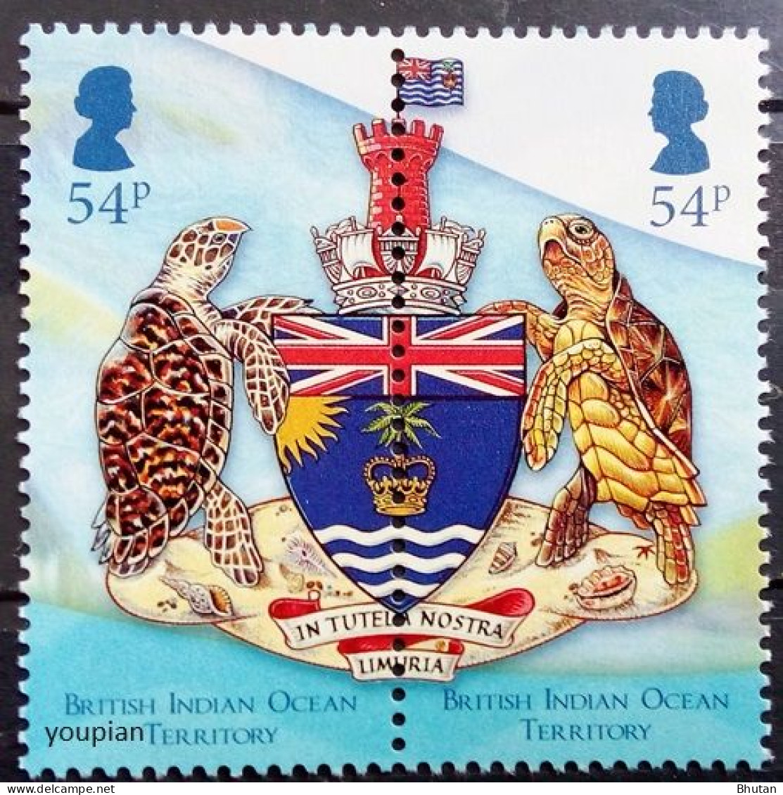 British Indian Ocean Territory 2014, Coat Of Arms, MNH Stamps Strip - British Indian Ocean Territory (BIOT)