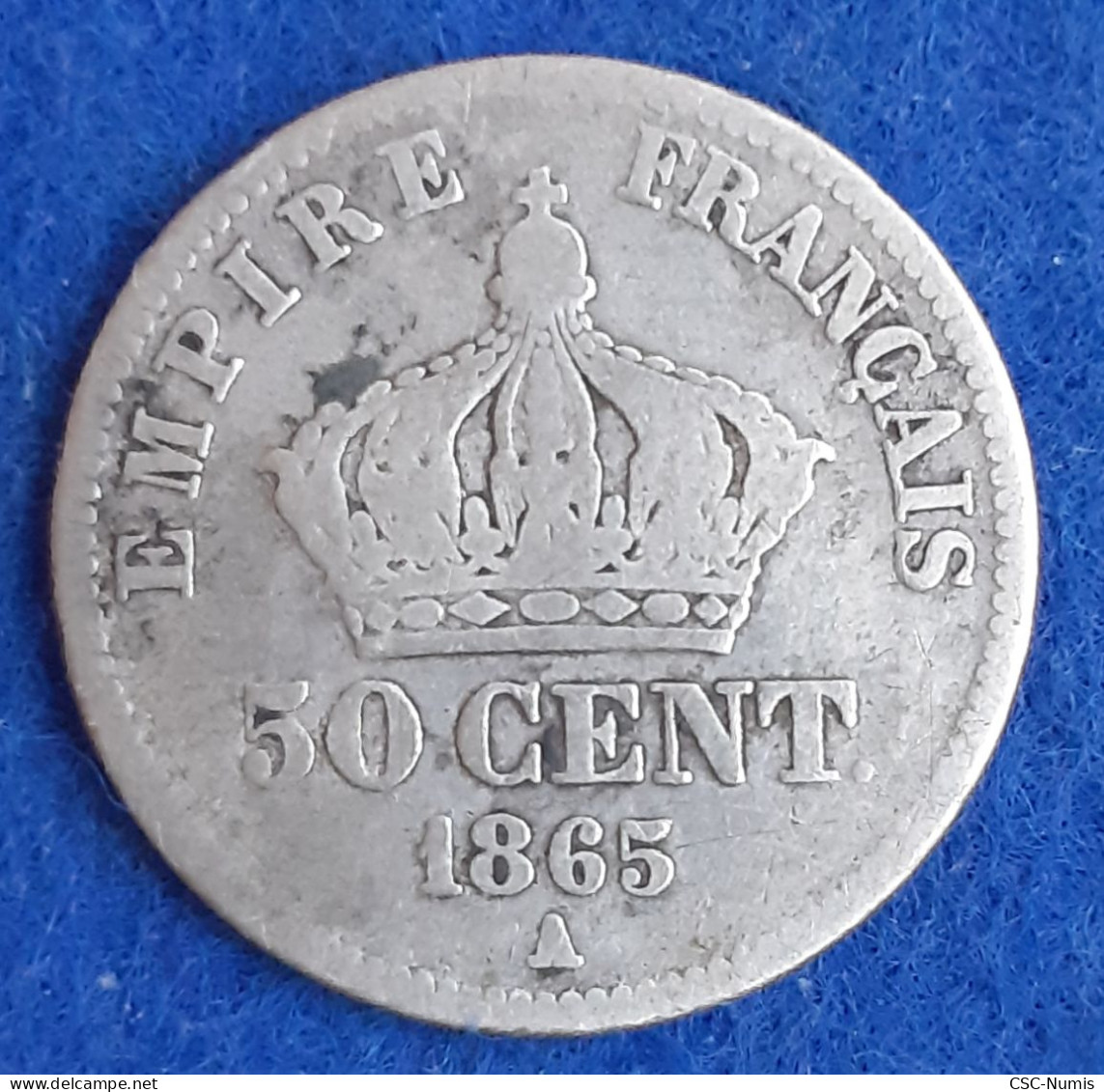 (CG#165) - Napoléon III - 50 Centimes 1865 A, Paris - 50 Centimes