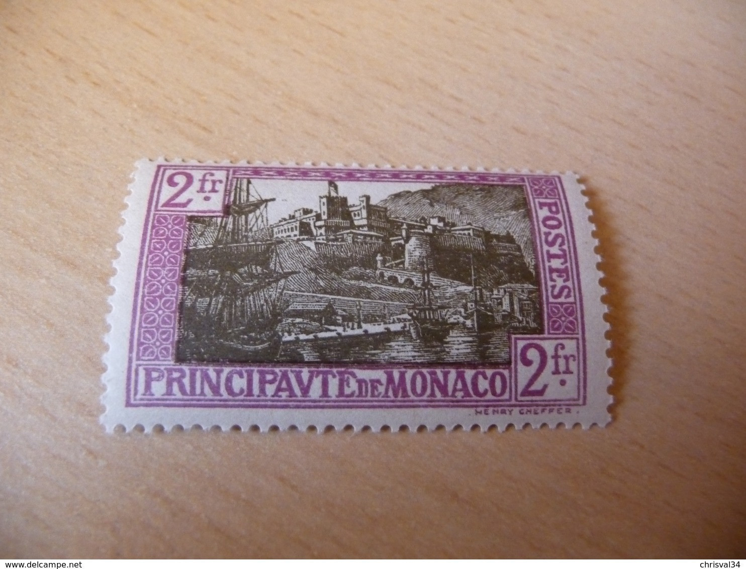 TIMBRE  DE  MONACO    ANNÉE   1924-33      N 100   COTE  4,00  EUROS  NEUF  SANS  CHARNIÈRE - Ongebruikt