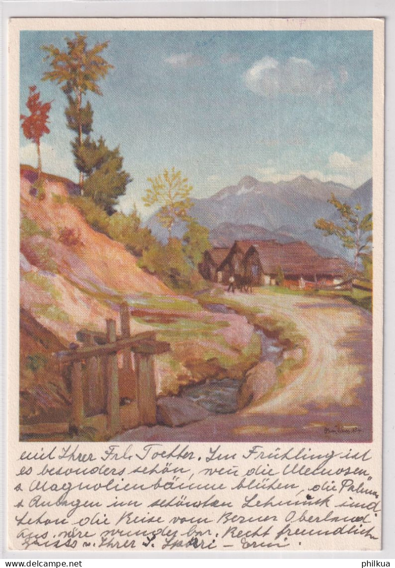 Landschaft Bei Arbaz - Paysage Près D'Arbaz - Valais - Wallis - Pro Infirmis / Künstlerkarte O. Weiss Zürich - Sonstige & Ohne Zuordnung