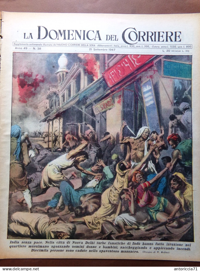 La Domenica Del Corriere 21 Settembre 1947 Liz Taylor Charisse Turner Calciatori - Other & Unclassified