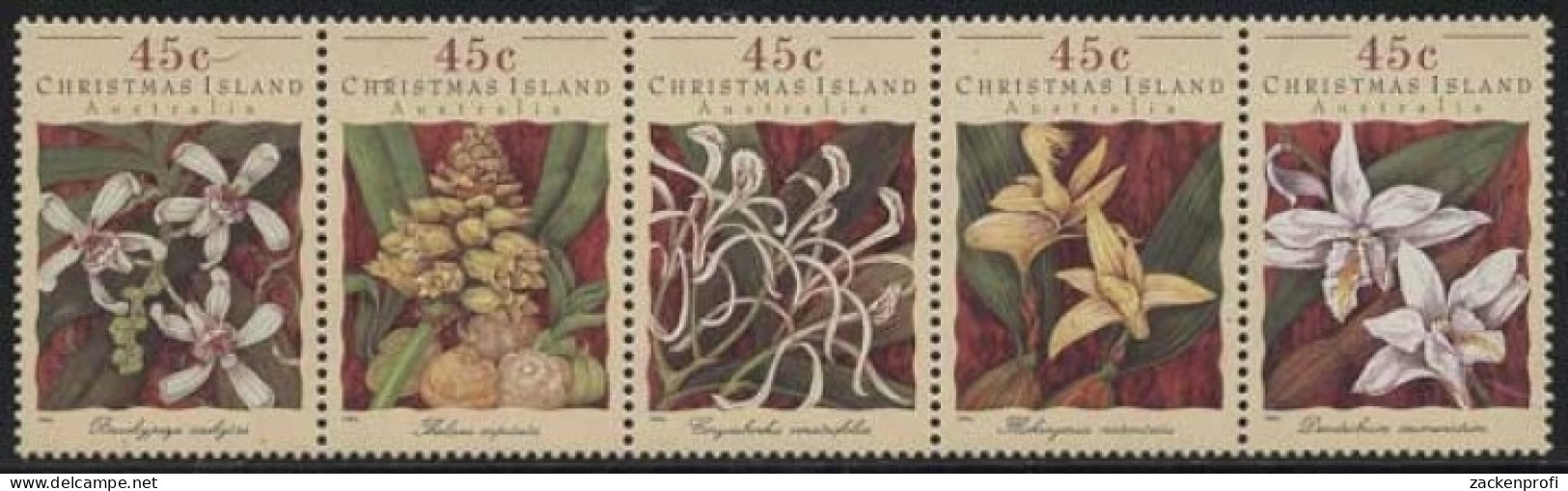 Weihnachts-Insel 1994 Orchideen 397/01 ZD Postfrisch (C25491) - Christmaseiland