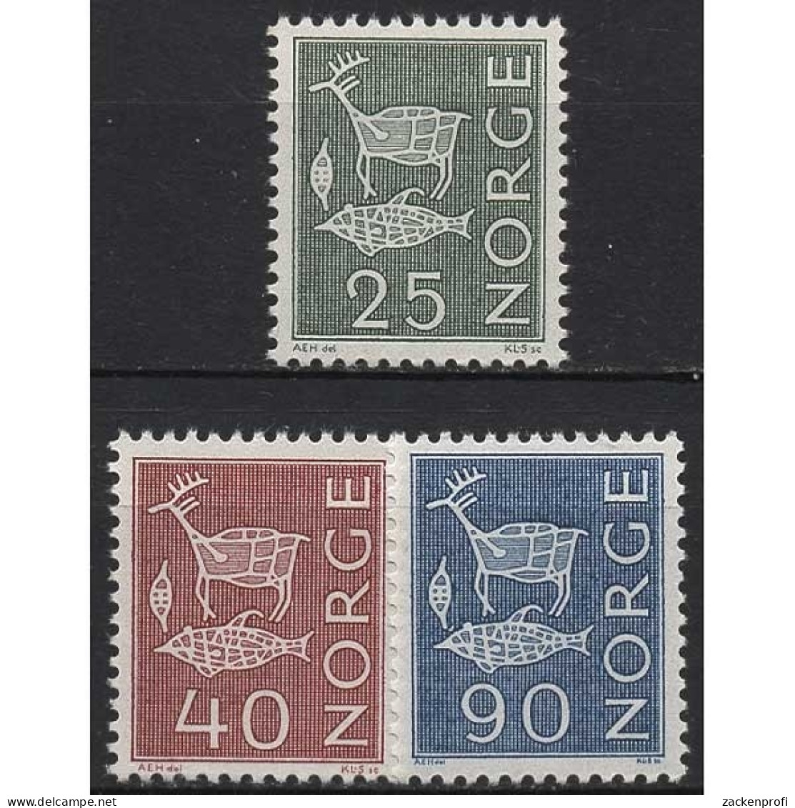 Norwegen 1963 Landestypische Motive 491/93 Postfrisch - Nuevos