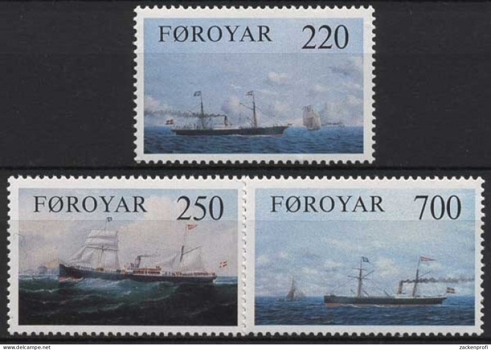 Färöer 1983 Dampfschiffe 79/81 Postfrisch - Färöer Inseln