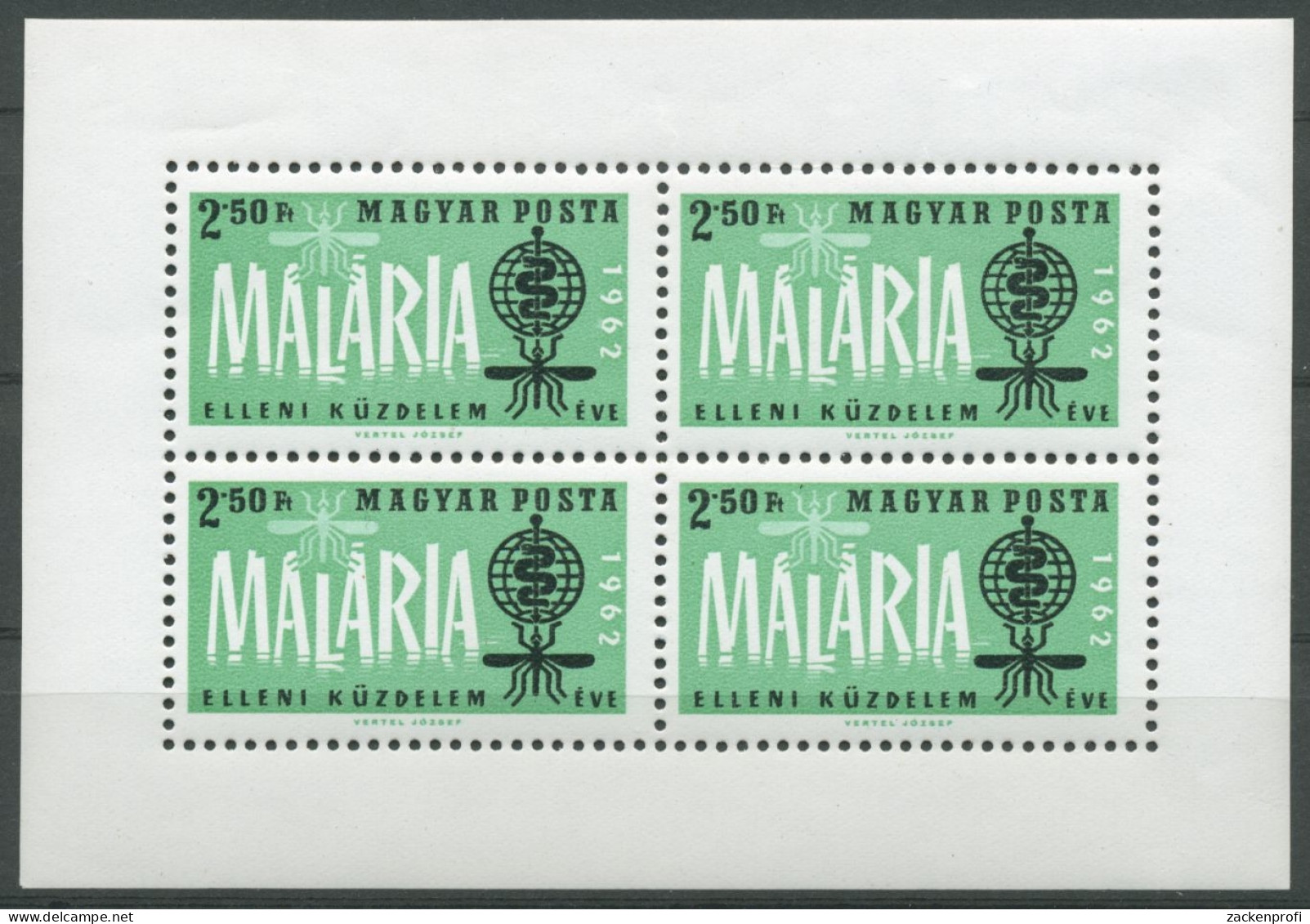 Ungarn 1962 Kampf Gegen Die Malaria Block 35 A Postfrisch (C92381) - Blocs-feuillets