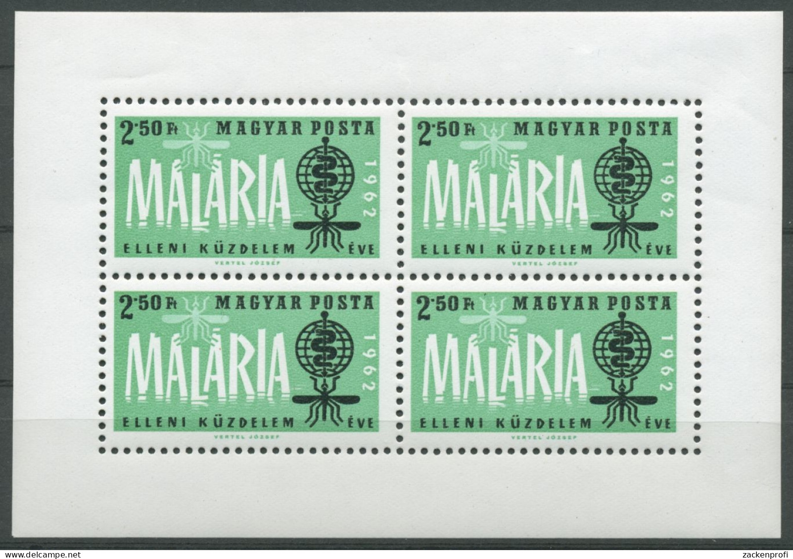 Ungarn 1962 Kampf Gegen Die Malaria Block 35 A Postfrisch (C92381) - Blocchi & Foglietti