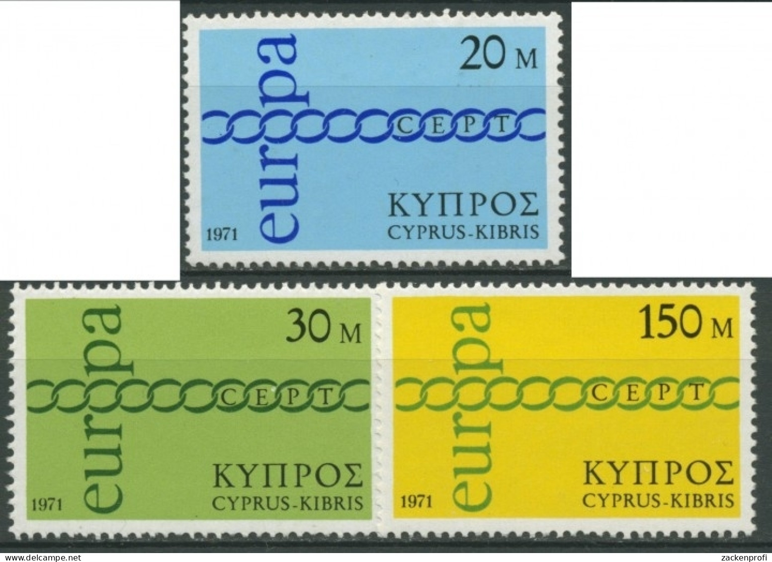 Zypern 1971 Europa: Zusammenarbeit 359/61 Postfrisch - Nuevos
