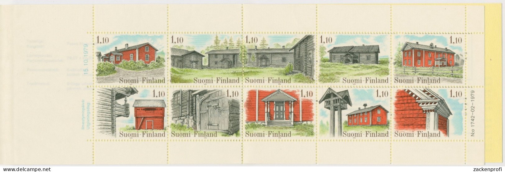 Finnland 1979 Architektur Bauernhäuser Markenheftchen MH 11 Postfrisch (C92916) - Carnets