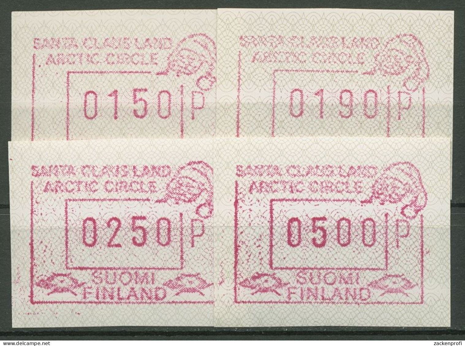 Finnland ATM 1989 SANTA CLAUS LAND, Satz ATM 6 C S 2 Postfrisch - Machine Labels [ATM]