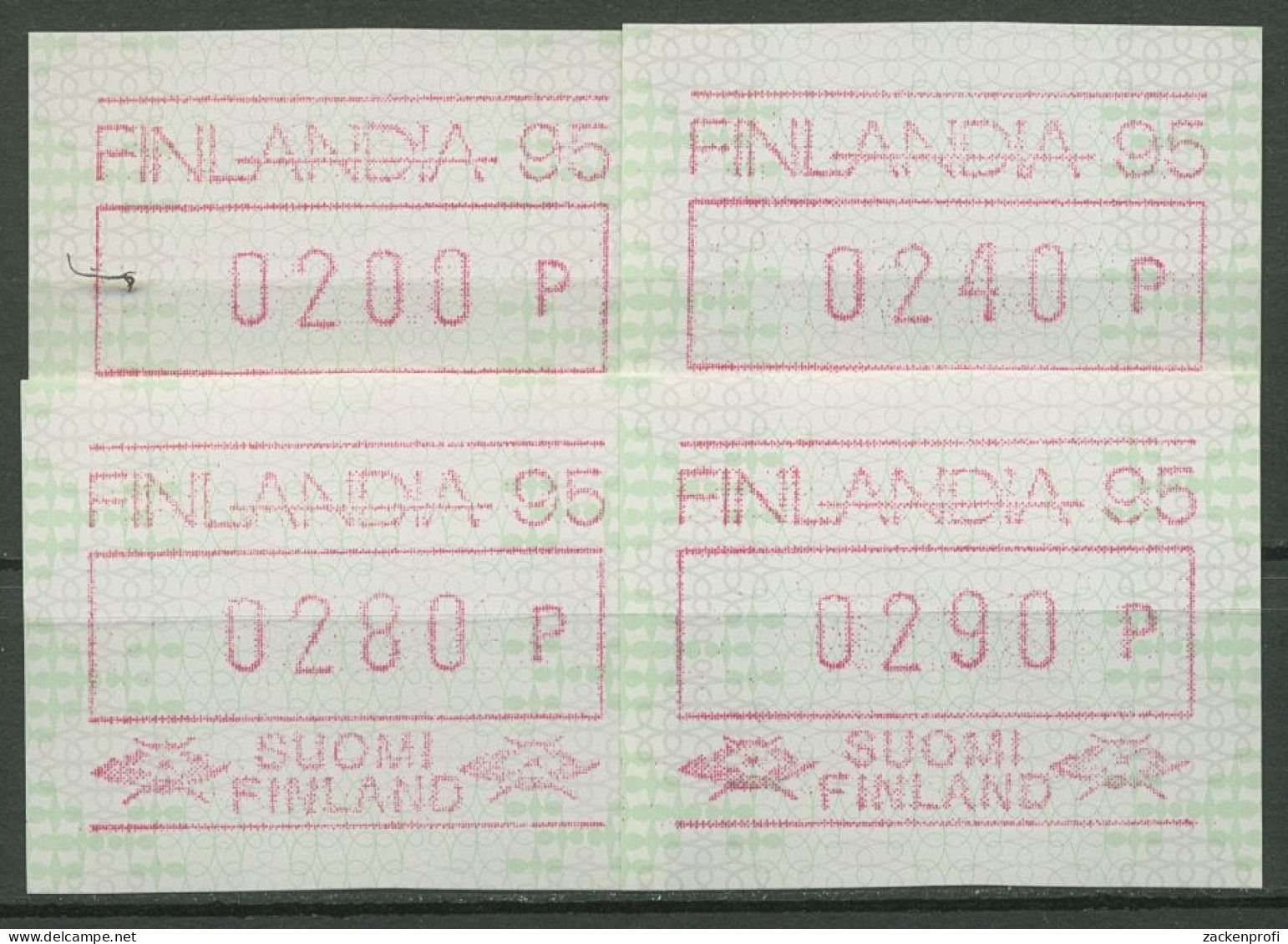 Finnland ATM 1994 FINLANDIA '95 Helsinki, Satz ATM 21.1 S 2 Postfrisch - Vignette [ATM]