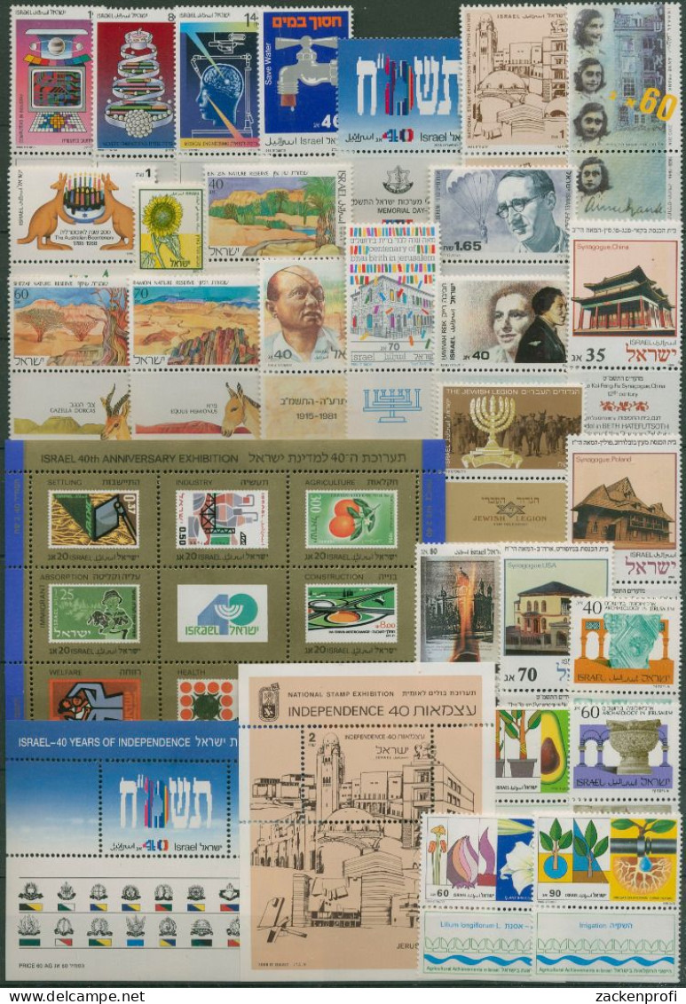 Israel 1988 Jahrgang Komplett 1080/15 Mit Tab, Block 36/38 Postfrisch (SG61235) - Full Years