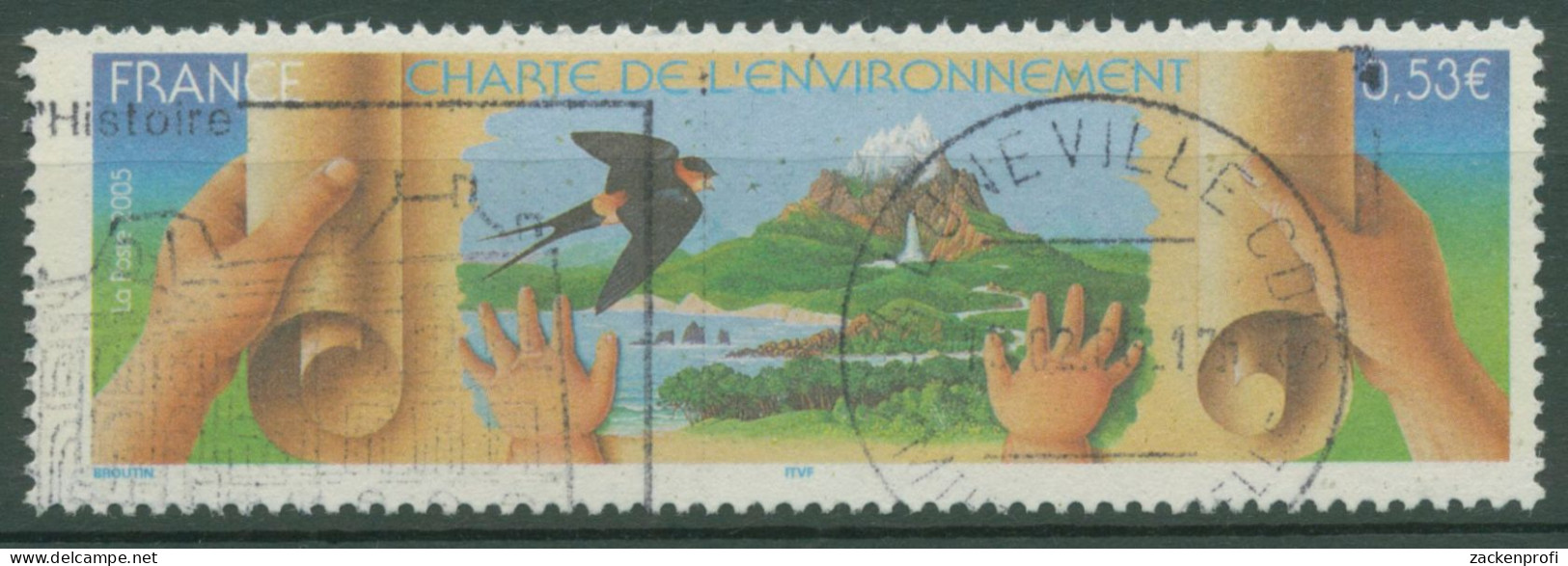 Frankreich 2005 Umweltschutz-Charta 3955 Gestempelt - Used Stamps
