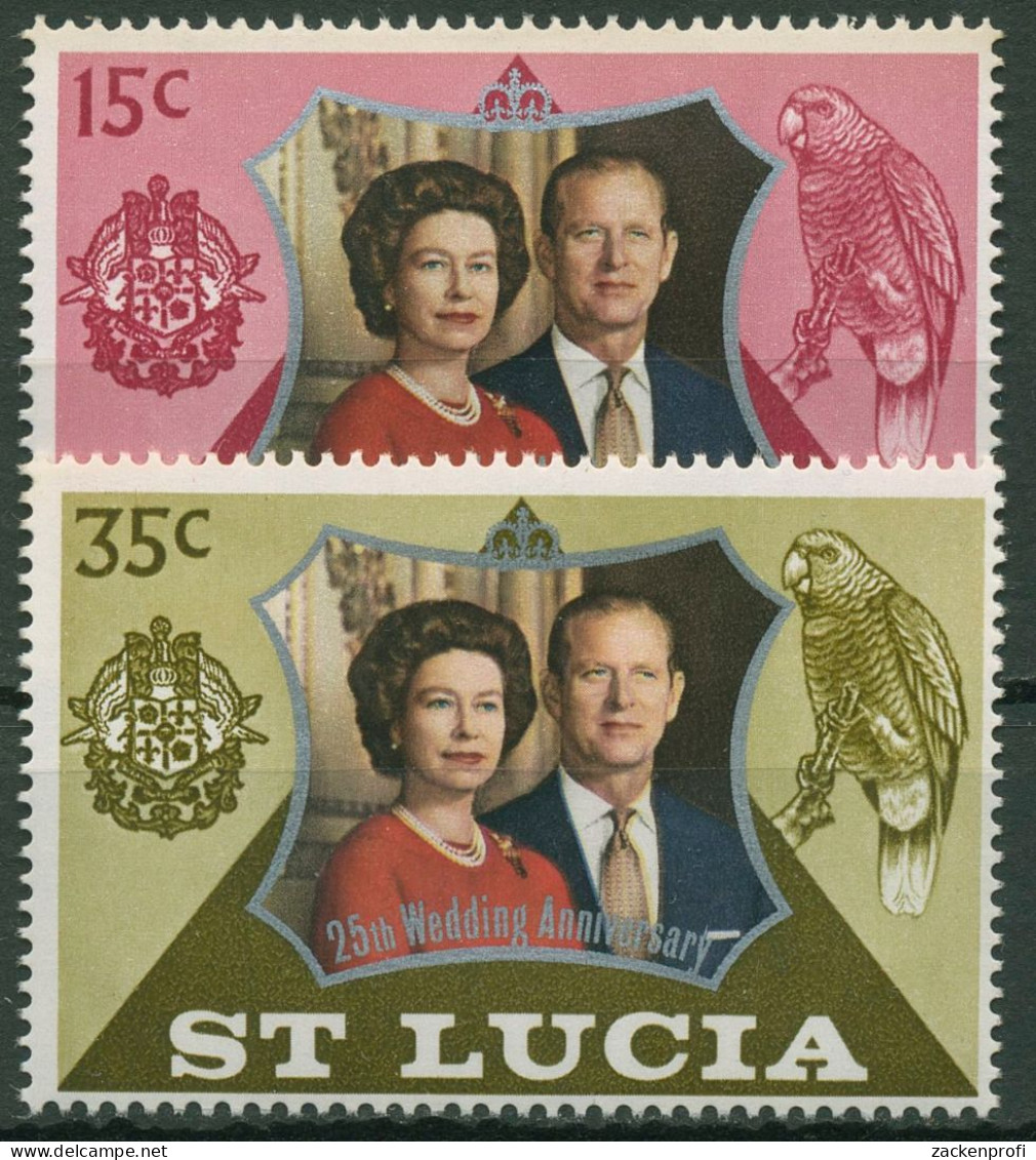 St. Lucia 1972 Silberhochzeit Des Englischen Königspaares 320/20 Postfrisch - St.Lucie (1979-...)
