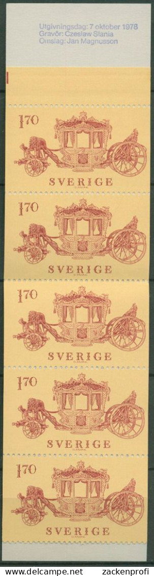 Schweden 1978 Krönungskutsche Markenheftchen 1044 MH Postfrisch (C60722) - 1951-80
