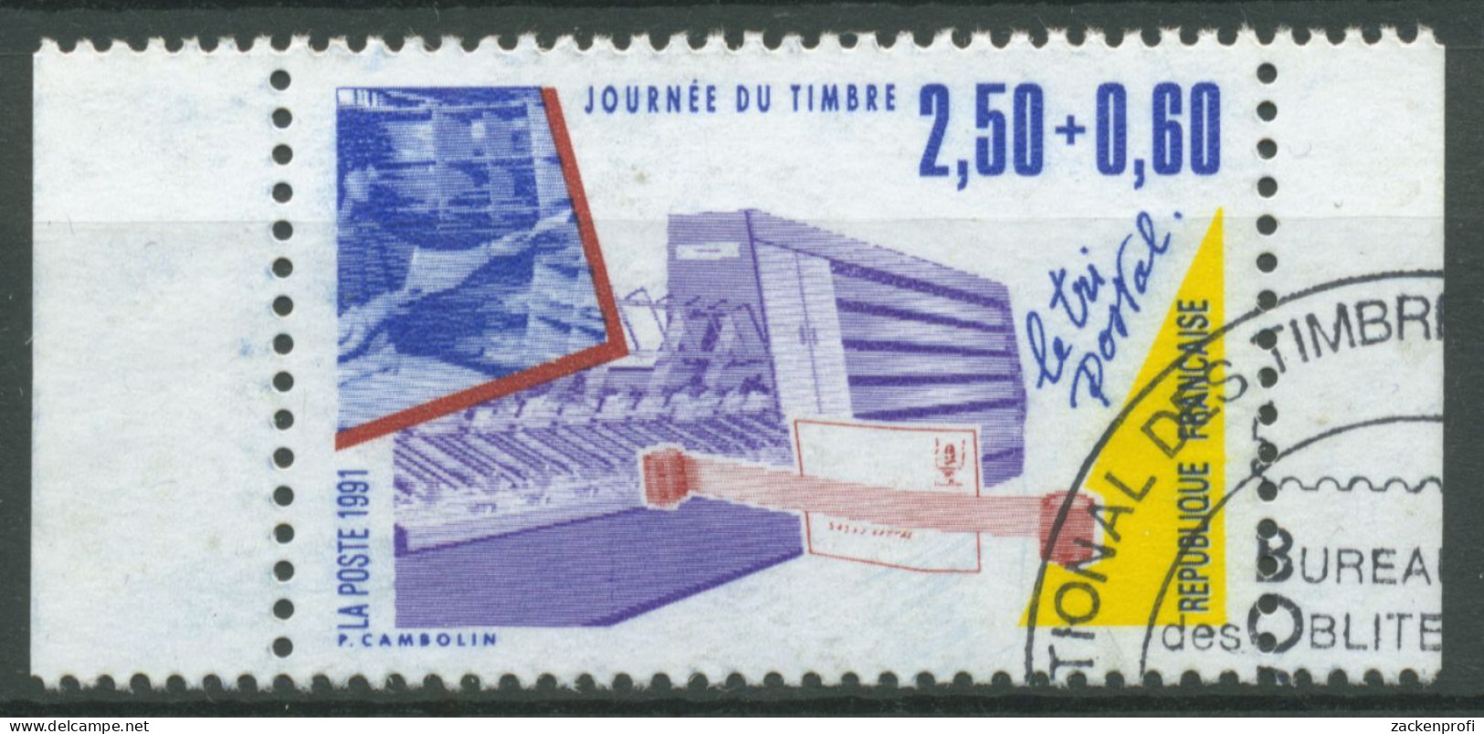 Frankreich 1991 Tag Der Briefmarke Postbeamtin Briefe 2826 B Gestempelt - Oblitérés