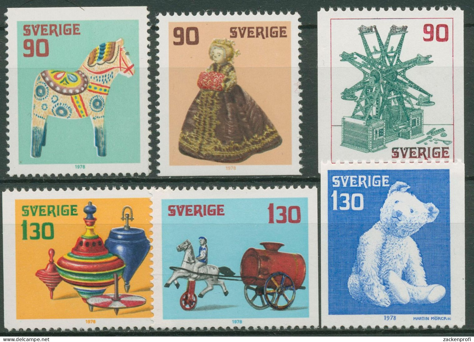 Schweden 1978 Weihnachten Spielzeug 1045/50 Postfrisch - Nuevos