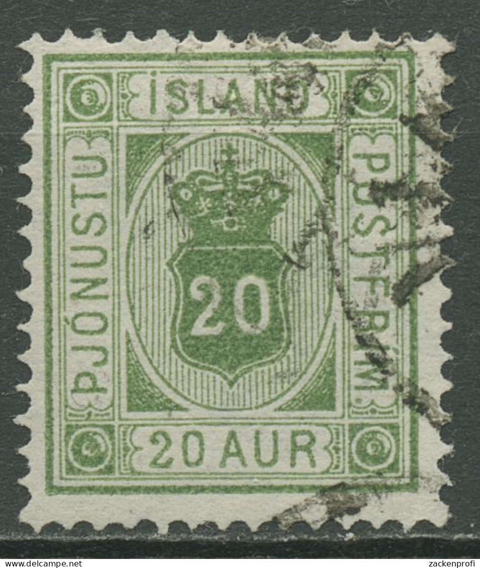 Island 1876/1898 Dienstmarke Ziffer Mit Krone Im Oval 7 A Gestempelt - Servizio