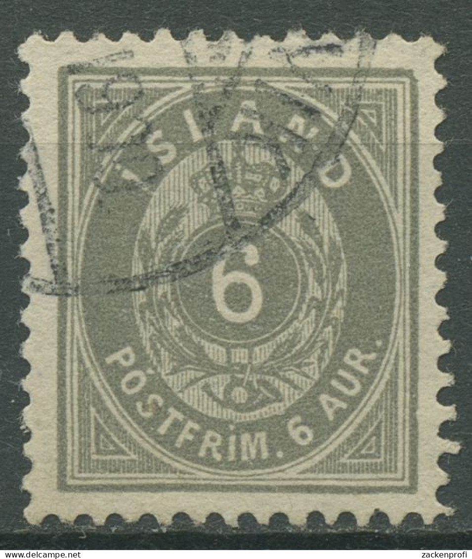 Island 1876 Ziffer Mit Krone Im Oval 7 B Gestempelt - Usados