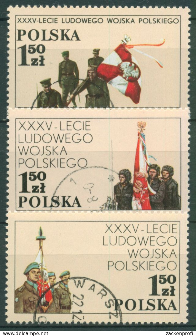 Polen 1978 Volksarmee Soldaten 2578/80 Gestempelt - Oblitérés