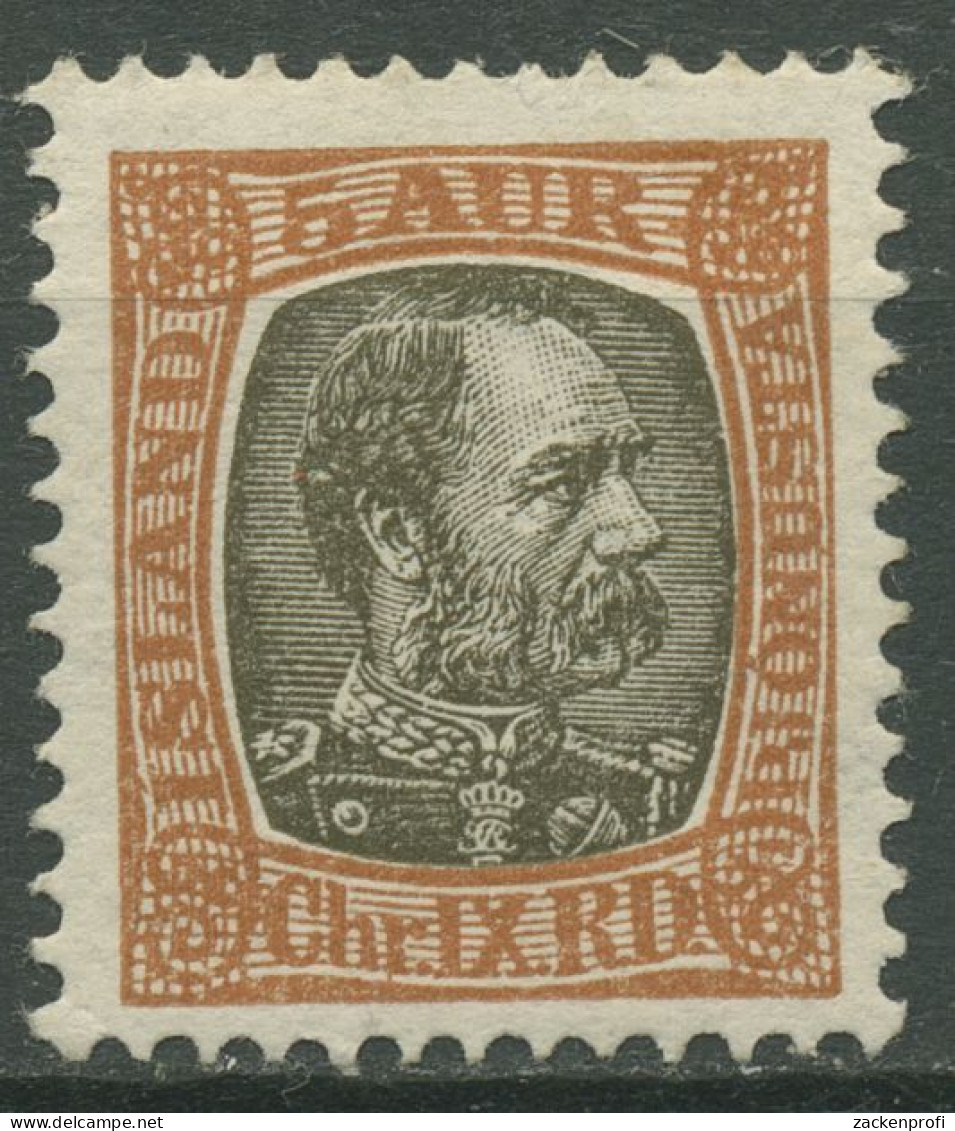 Island 1902 Dienstmarke König Christian IX. D 19 Mit Falz - Oficiales