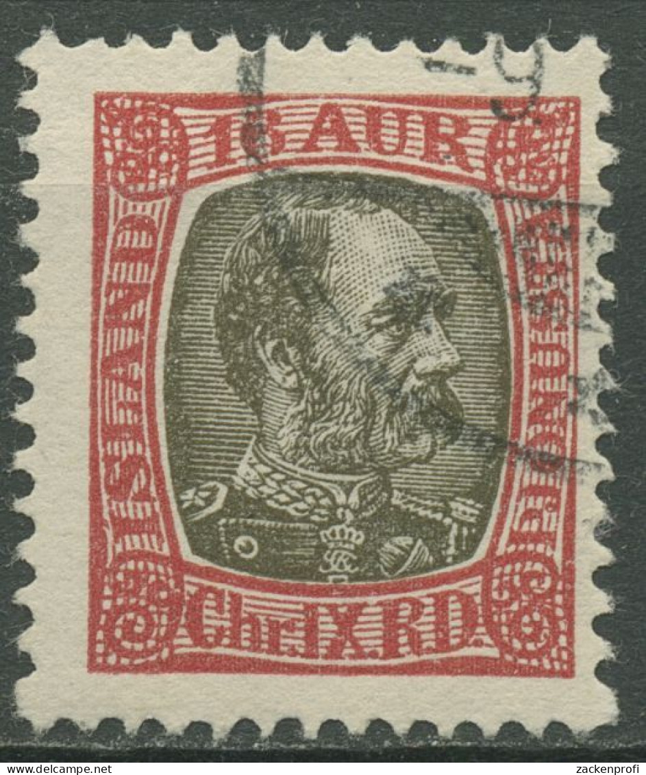 Island 1902 Dienstmarke König Christian IX. D 21 Gestempelt - Dienstmarken