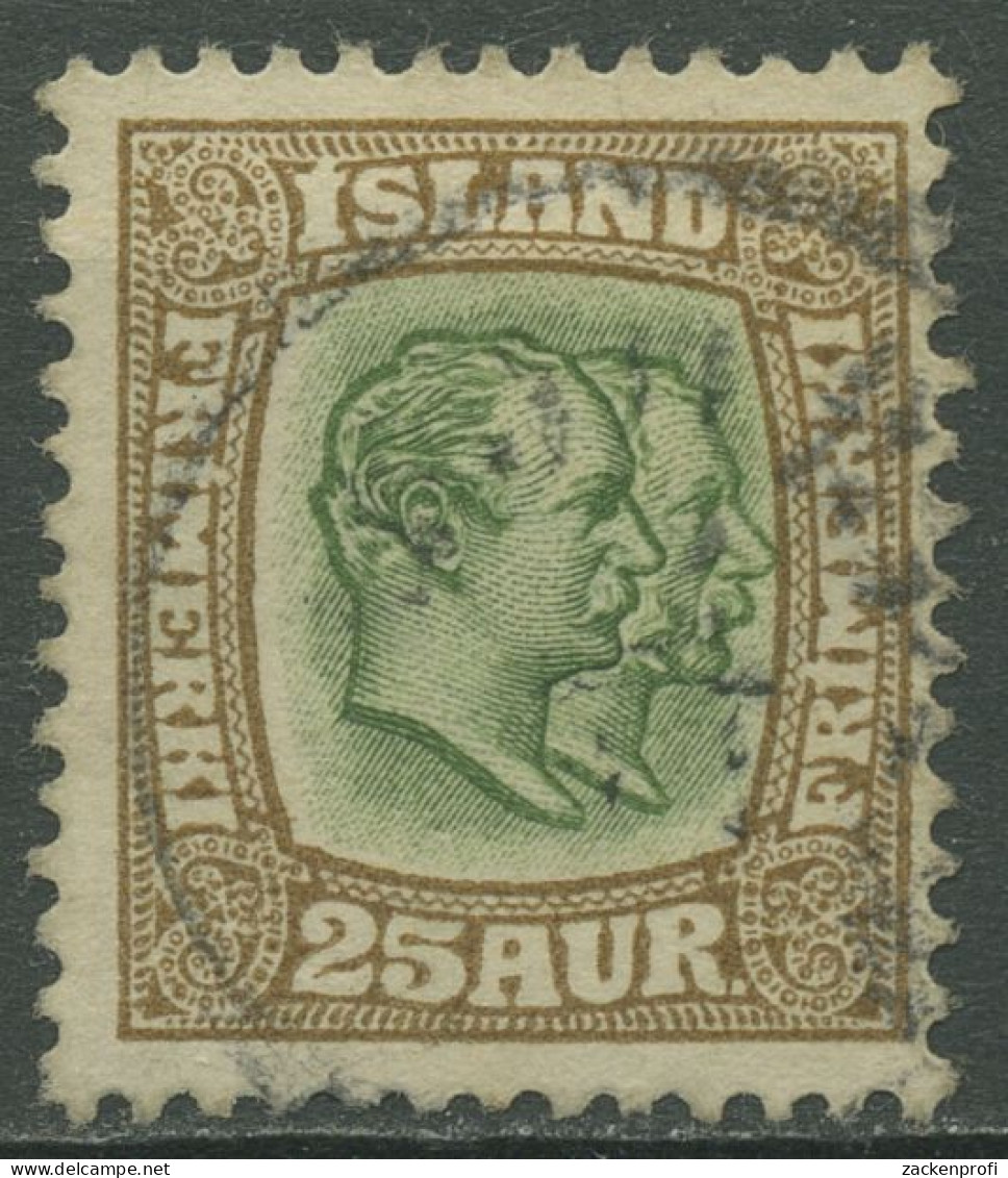 Island 1907/1908 König Christian IX. Und König Frederik VIII. 57 Gestempelt - Gebruikt