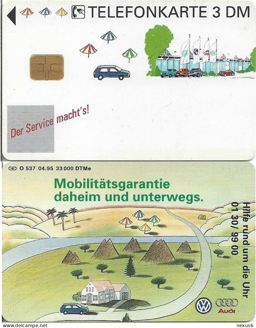 Germany - VW Und AUDI (NO Overprint) - O 0537 - 04.1995, 3DM, 33.0000ex, Used - O-Reeksen : Klantenreeksen