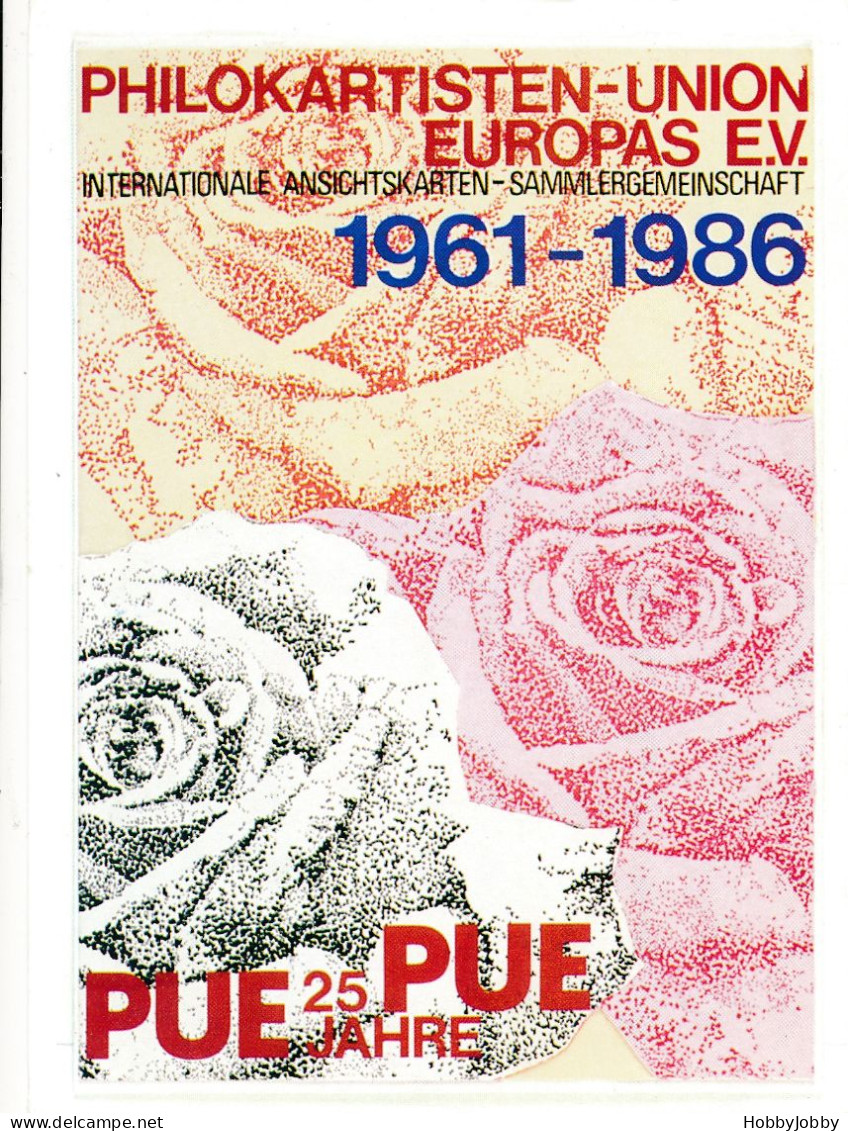 PHILOKARTISTEN-UNION  EUROPAS  EV. 1961 - 1986  PUE 25 JAHRE  No. 0155 - Collector Fairs & Bourses